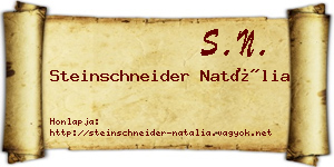 Steinschneider Natália névjegykártya