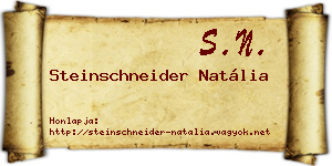 Steinschneider Natália névjegykártya