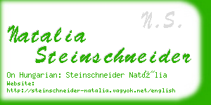 natalia steinschneider business card
